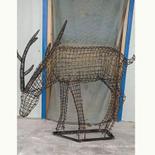 High quality metal iron deer sculpture